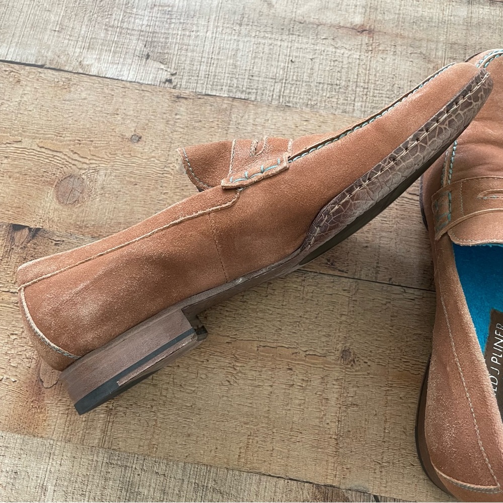 Donald J Pliner NAIM Waxy Suede Shoes with Aqua Terry Lining NEW mens 11 - Picture 6 of 11
